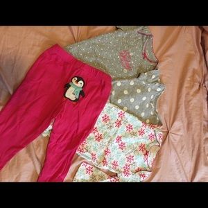 Carters Christmas bundle 12month 3x onesies &pant